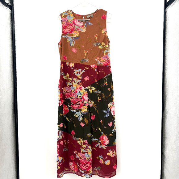 ASOS Floral Patchwork Sleeveless Wide Leg Jumpsuit Women's 10 - Picture 1 of 7